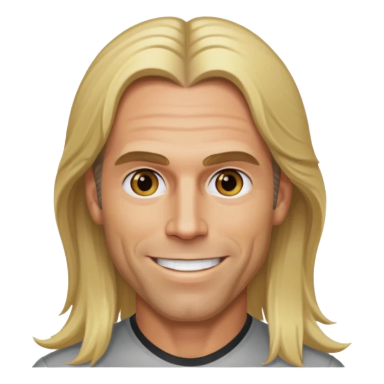 Shawn Michaels with hazel eyes, long blonde hair sticker