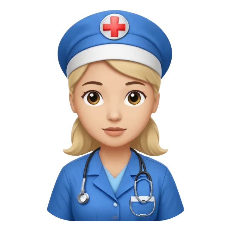 nurse wearing blue uniform sticker