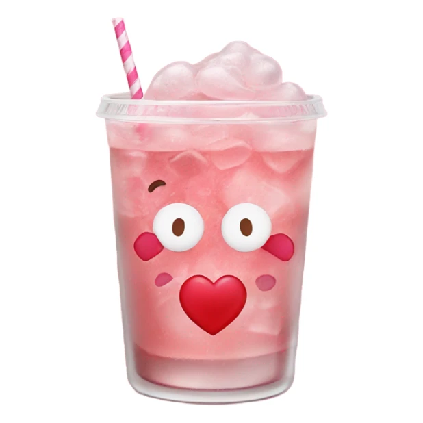 valentines themed iced americao sticker