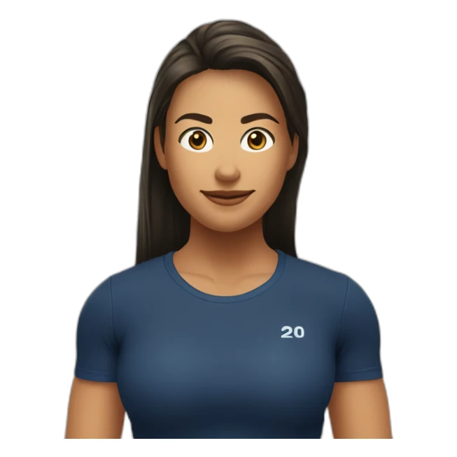 Fitnesstrainerin von der Firma „DKKA“ mit dunkelblauem shirt sticker