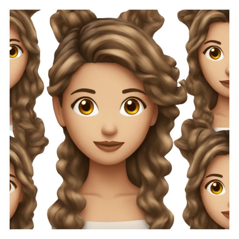 pretty balayage brunette girl  sticker