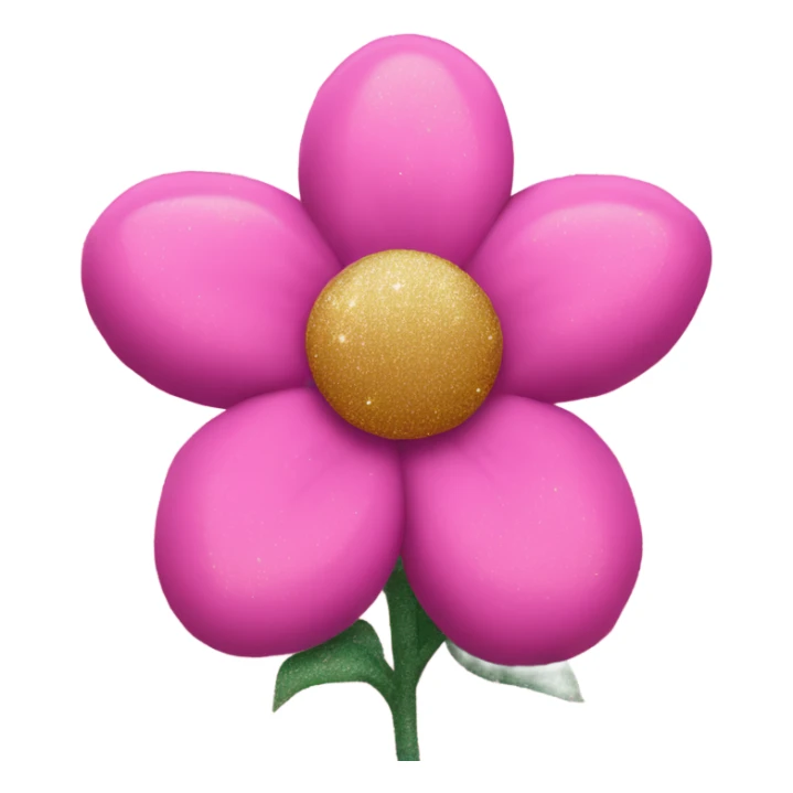 Pink flower bush with glitter  sticker