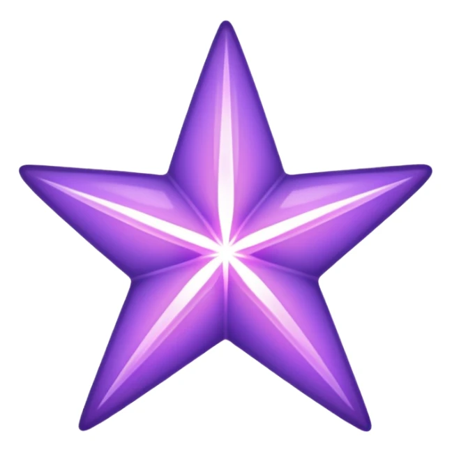 Purple void star that looks ethereal and only has four points sticker