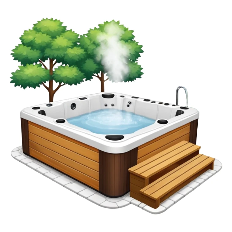 bubbling jacuzzi hot tub with steam sticker