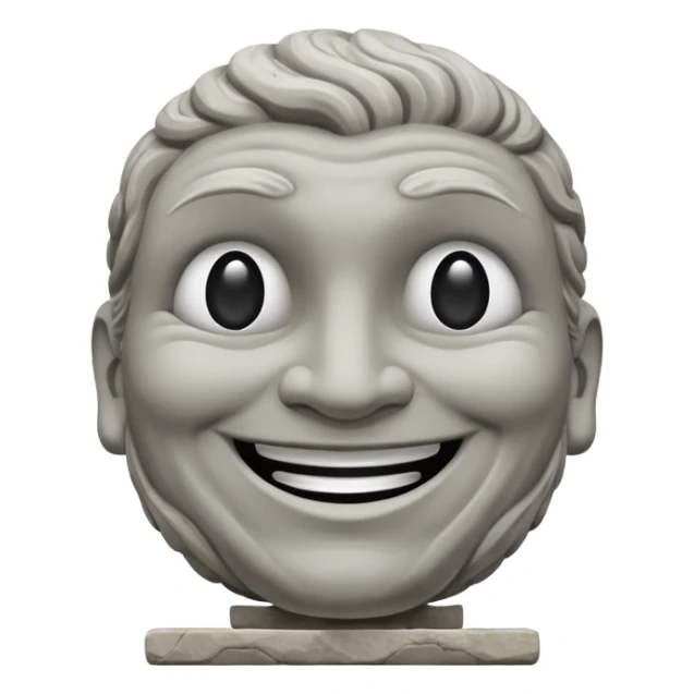 Statue of god solo leveling with big smile sticker