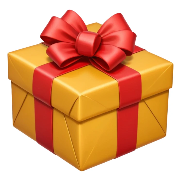 Emoji of a Gift in diagonal view sticker