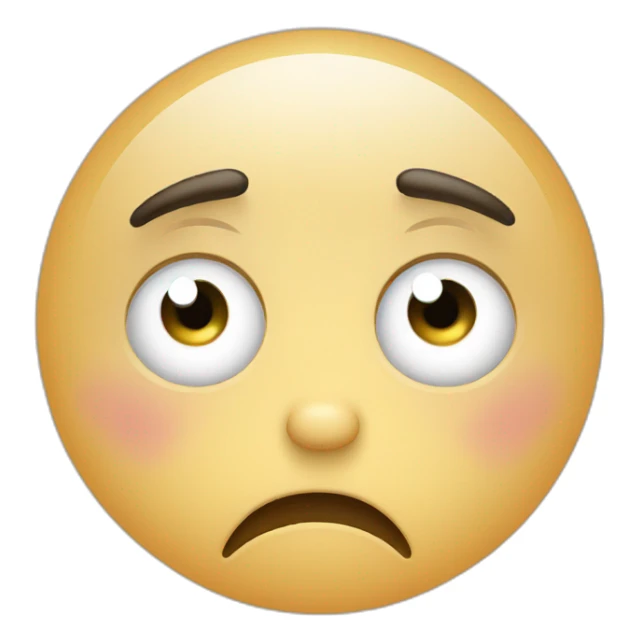 sad crying circle with tears and big reflective eyes sticker