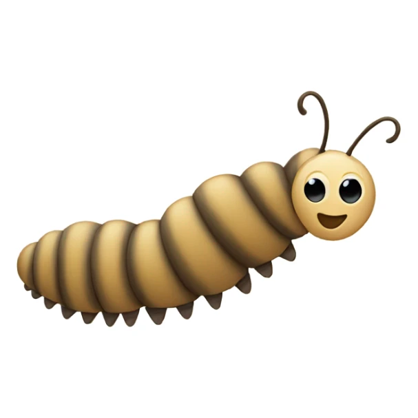 caterpillar turning into a butterfly - beige and neutral colours sticker