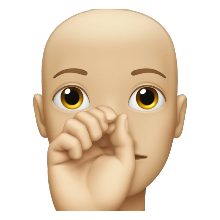 Hand over nose sticker