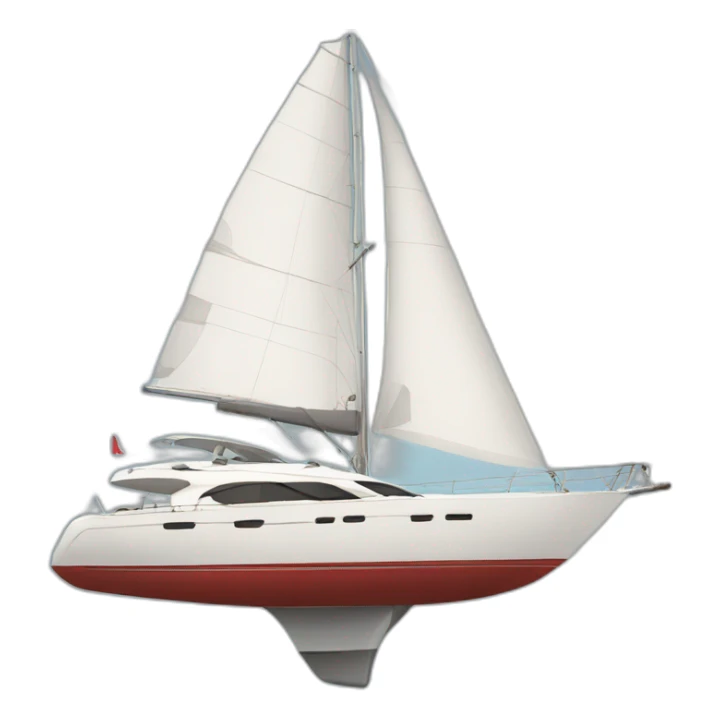 yacht in mare sticker
