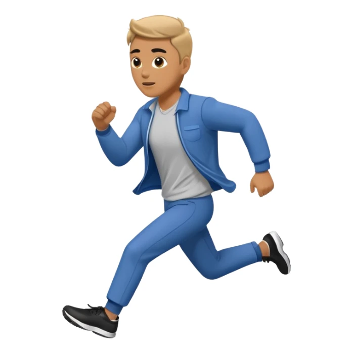 Man in plane clothes running after the car called hyundai ionic sticker