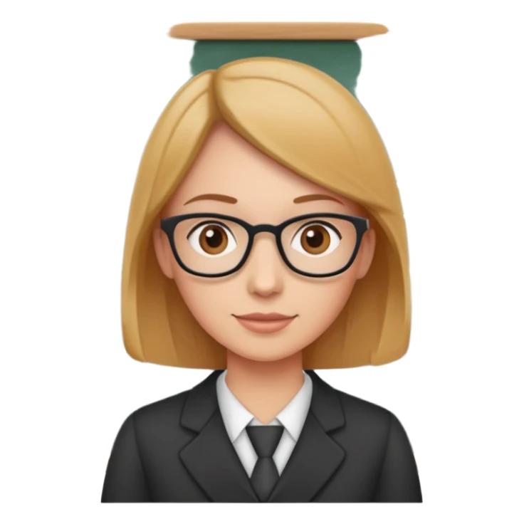 English teacher at a chalkboard with ABC written on it sticker