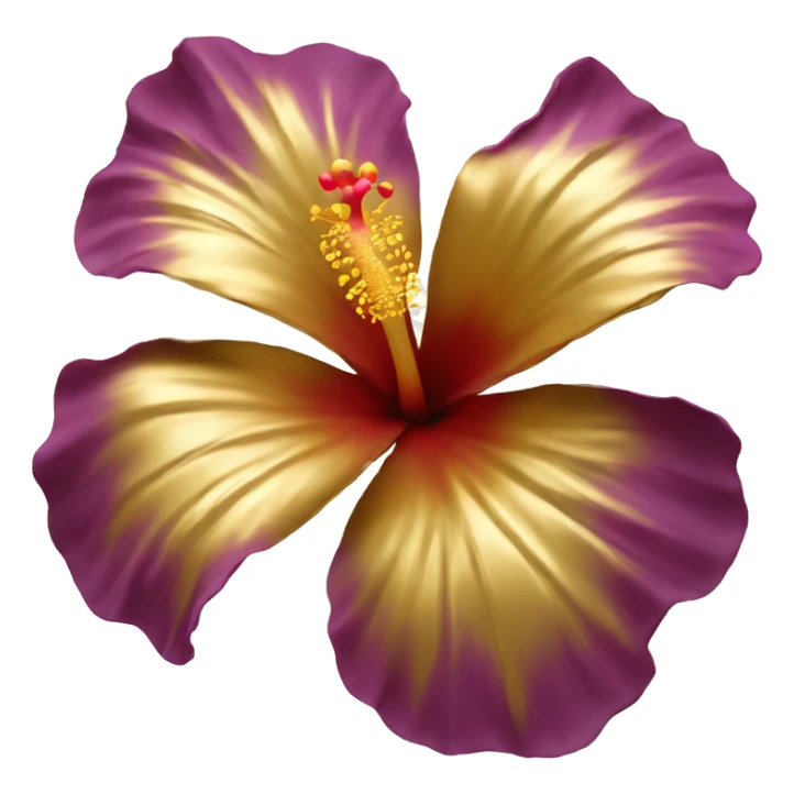 gold hibiscus flower sticker