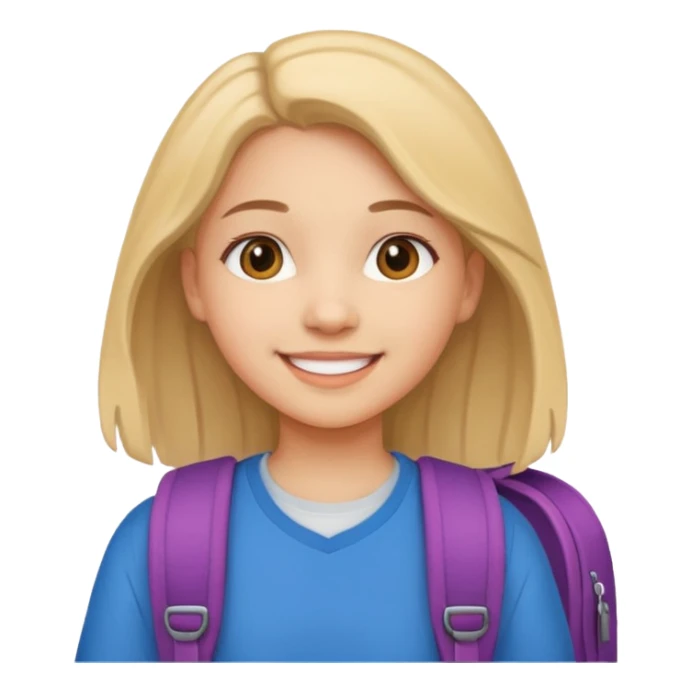 girl student school sticker