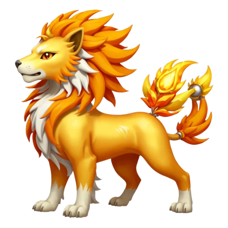 Pyroar-Solgaleo-Fakémon-hybrid-creature (full body)  sticker