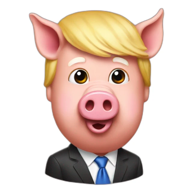 Trump as a pig sticker