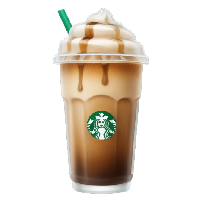 Starbuck ice coffee with ice cubes sticker