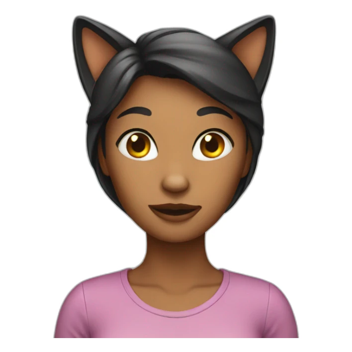 woman dressed as a cat sticker