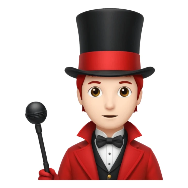 Ringmaster – Man in red coat and top hat, holding a whip or mic sticker