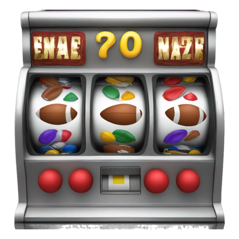 slot machine with footballs sticker