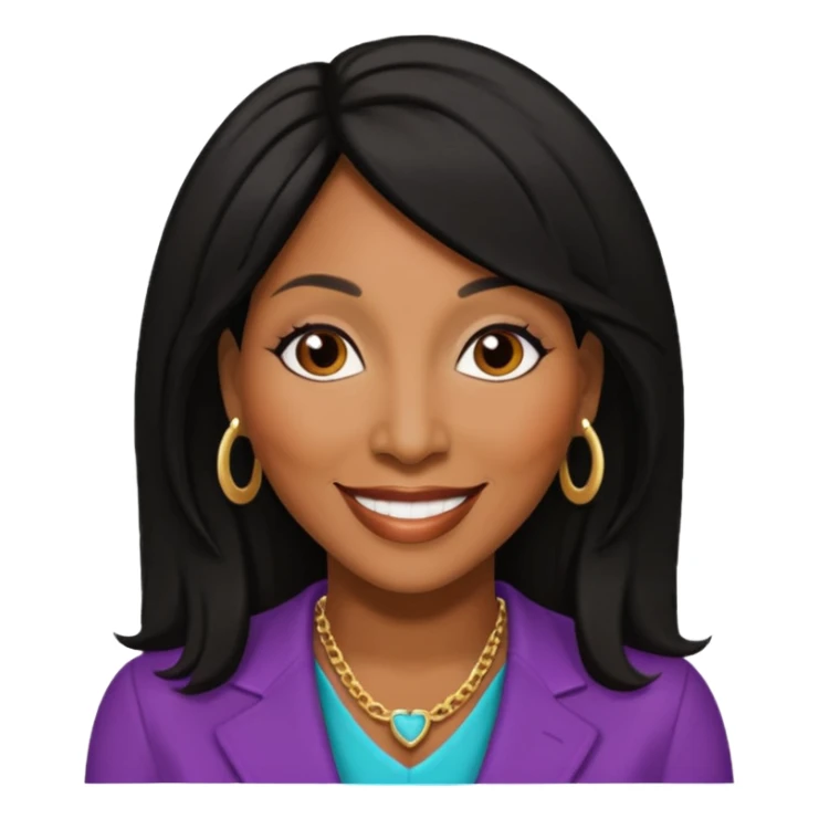 Towanda Braxton with black hair sticker