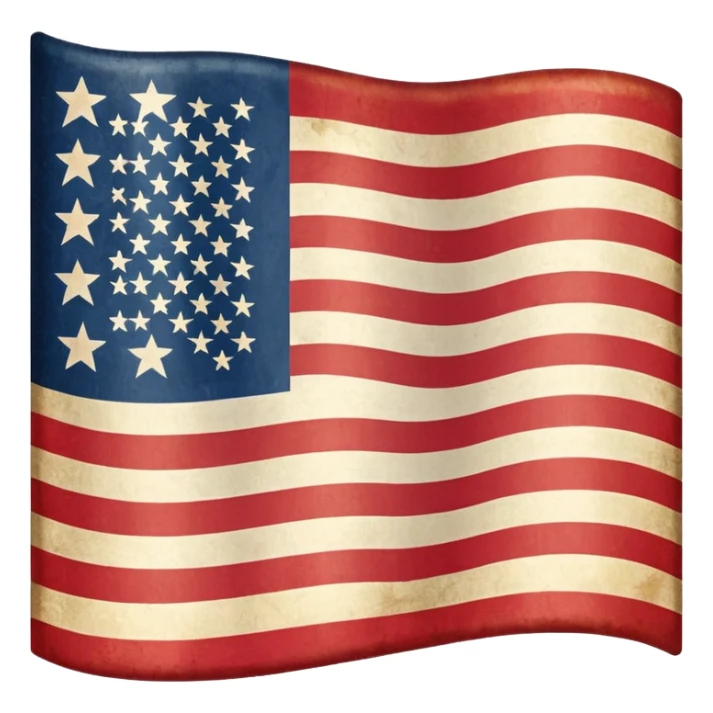 Flag of USA with only 13 stars sticker