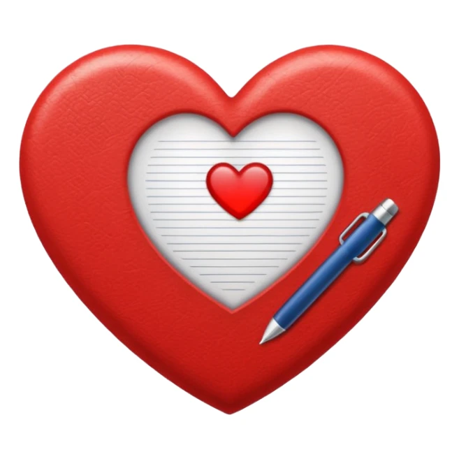 document with heart symbolizing life insurance policy sticker