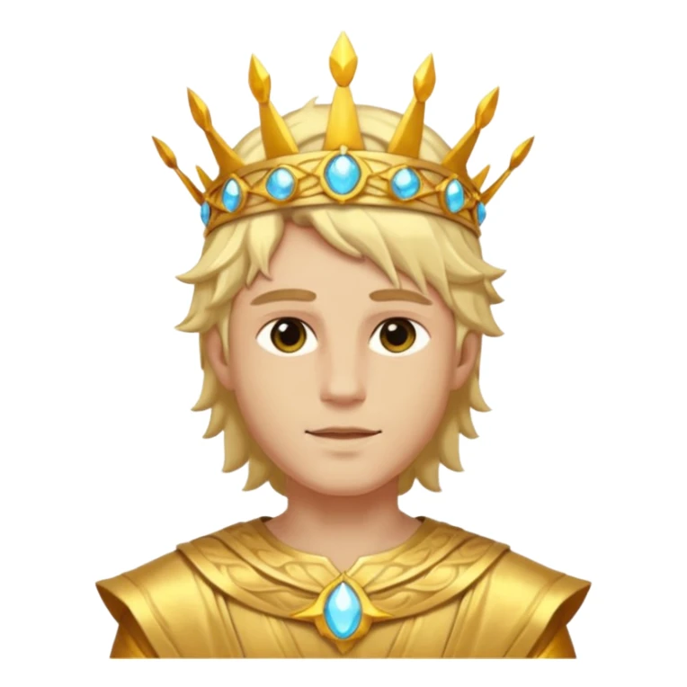 Sun Prince – sun circlet + gold tunic,Golden Princes. sticker