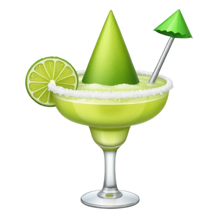 A margarita wearing a party hat. sticker