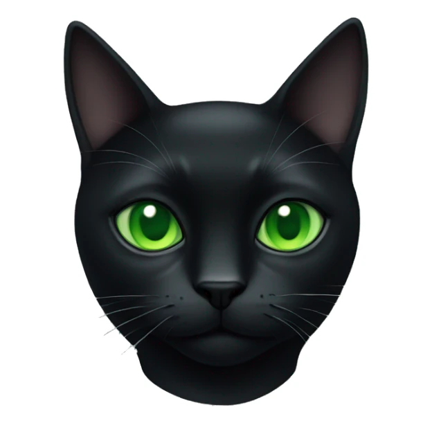 black cat with green eyes on the hunt and looking cool sticker