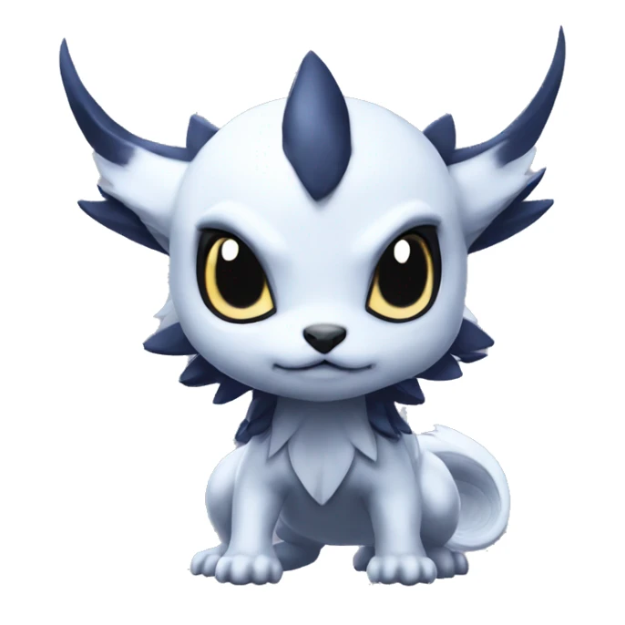 Cool Kawaii Baby Chibi Nargacuga-Absol-Pokémon Full Body Detailed High Quality sticker
