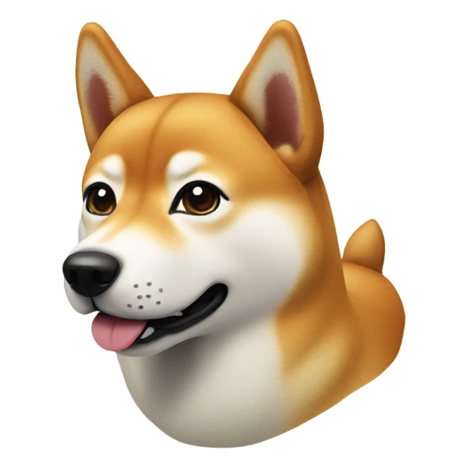 shiba inu dog looking to the side  sticker