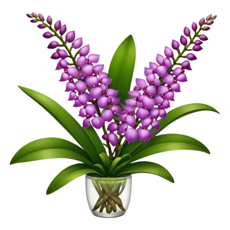 super big bouquet Rhynchostylis Orchid, stem, leaf sticker