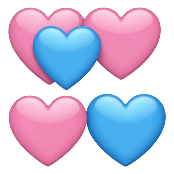 Pink or blue heart mixe sticker