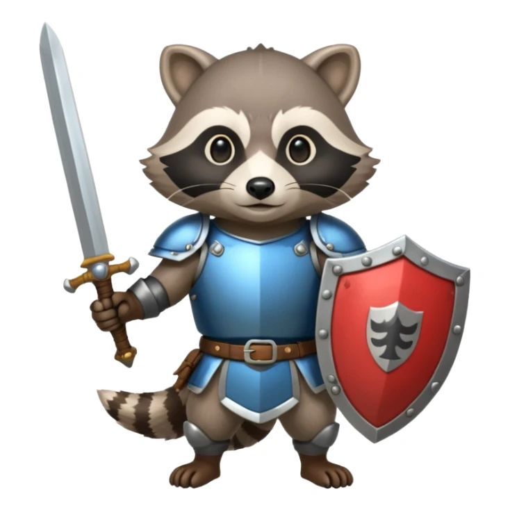 Raccoon with rise of castles game theme  sticker