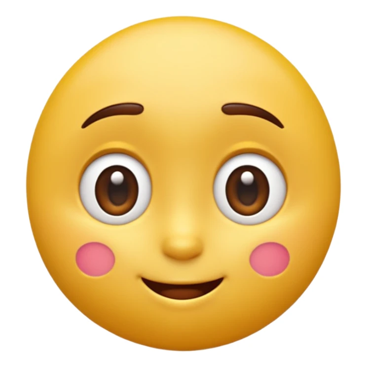 “A high-quality 3D emoji, smooth glossy texture, vibrant yellow color, soft studio lighting, realistic reflections, rounded shape, cute expressive face, ultra-detailed, Pixar-style 3D render, isolated on white background, 4K resolution” sticker