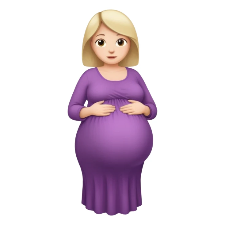 heavily pregnant woman with extra large belly sticker