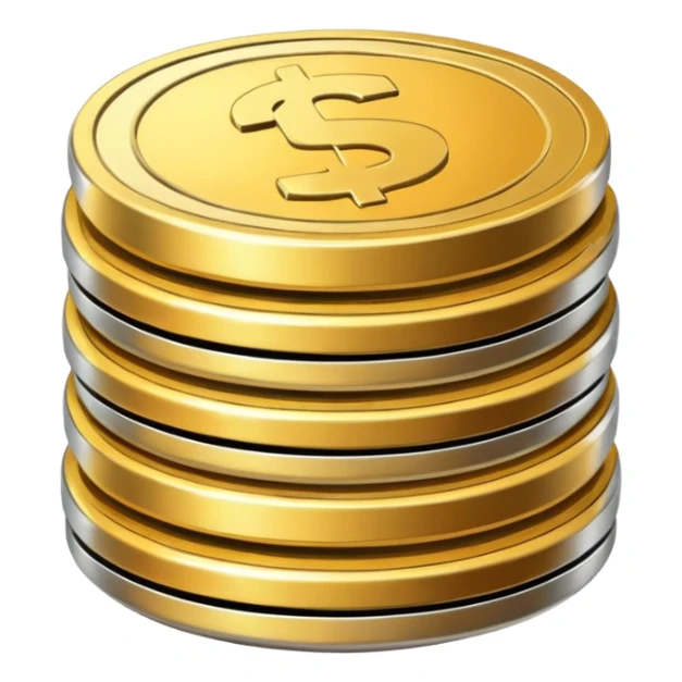 a stack of three coinsa stack of three coins sticker