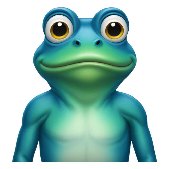 a bleu frog sticker