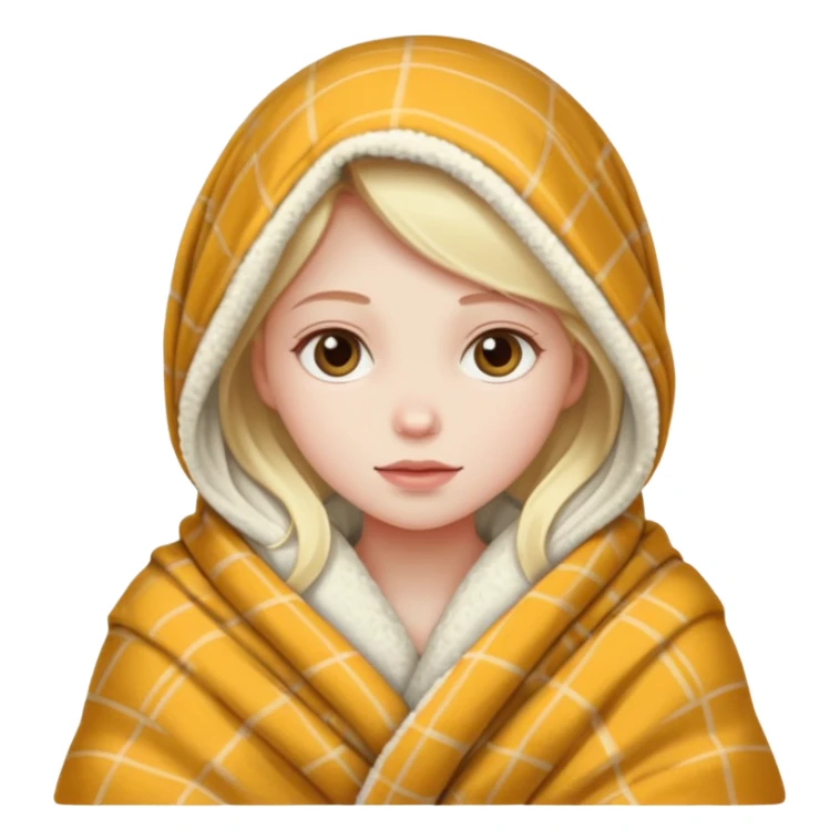girl in a blanket sticker