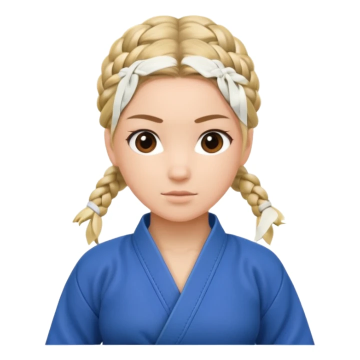 judogi de judo coquette con una chica con trenza sticker