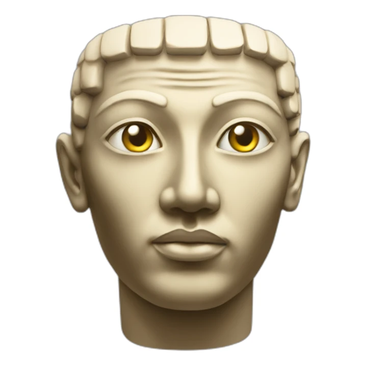 Face of God Ptah statue sticker