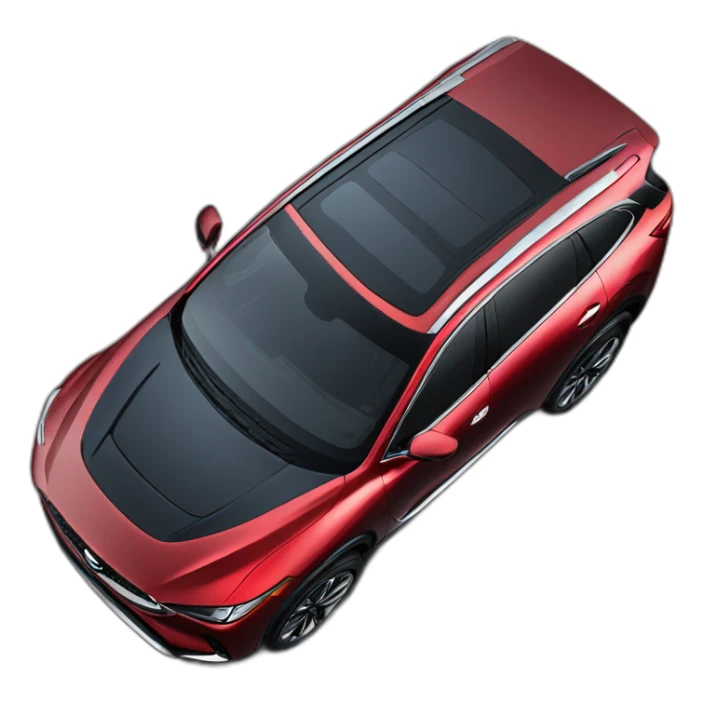 Red CX-8 has roof career sticker