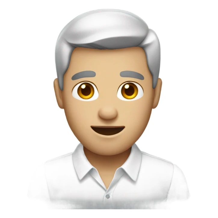 male in white shirt sticker