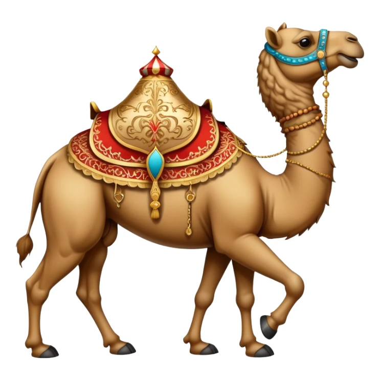 Vintage Arabian circus camel with filigree sticker