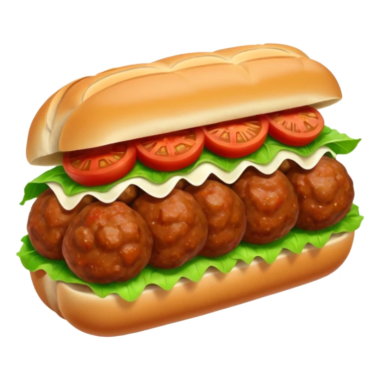 meatball sub with lettuce and tomato sticker