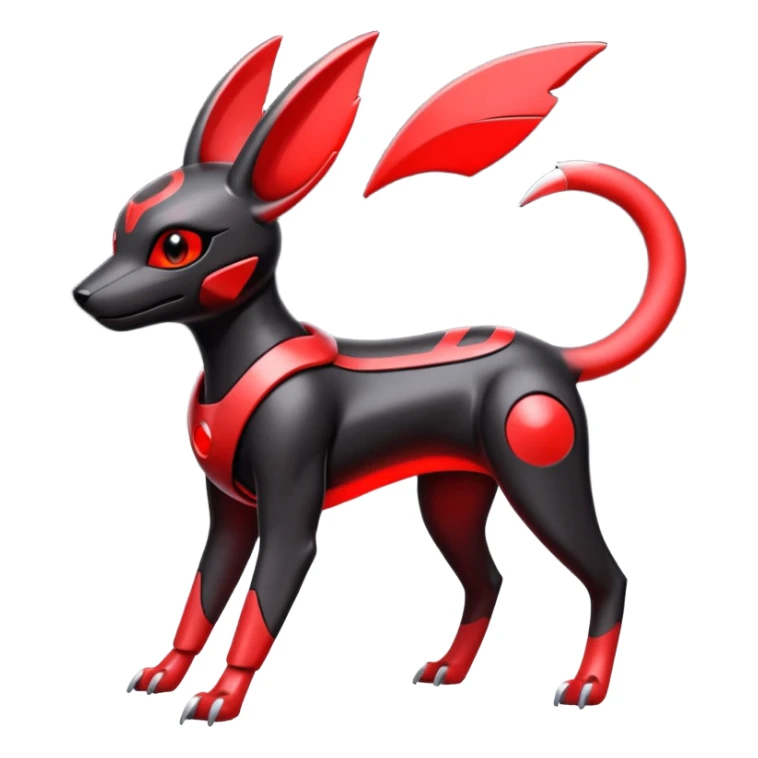 Futuristic Umbreon-Houndoom-Genesect-Pokémon-Fakémon-hybrid-creature sticker