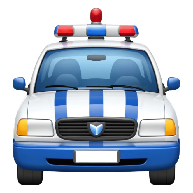 police car de face france sticker