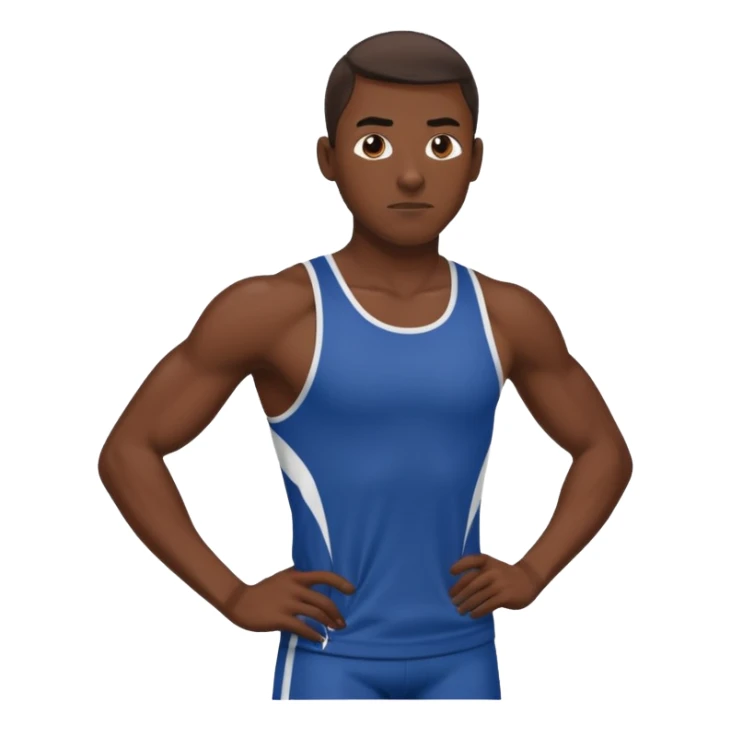 Track n field male athlete sticker