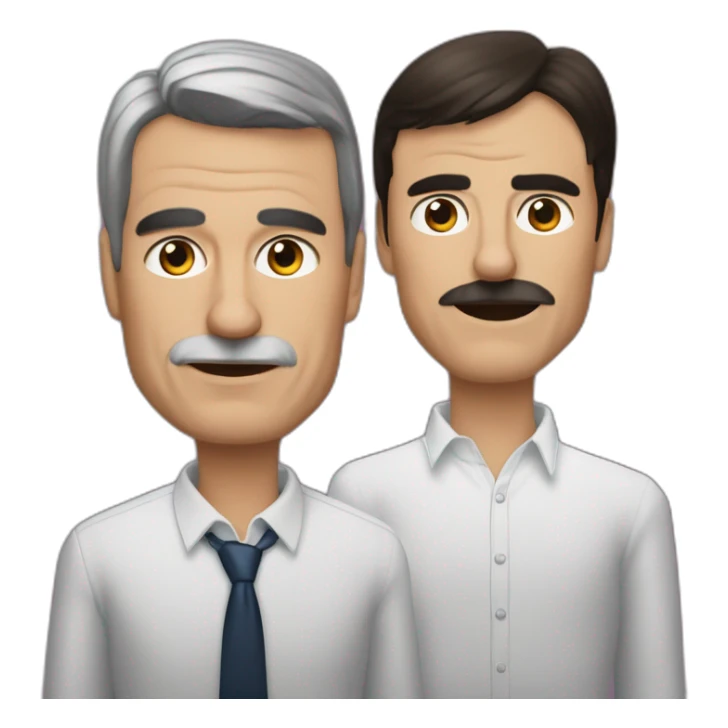 Pedro Sanchez besando a Alberto Núñez Feijoo sticker